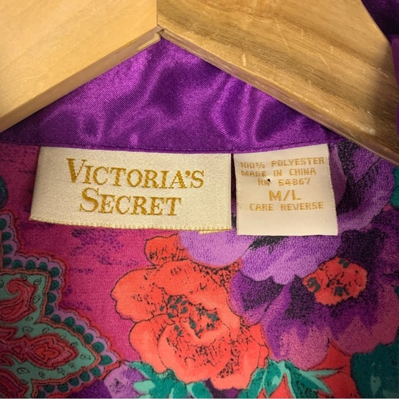 Vintage Victoria’s Secret Floral Satin Night Shirt - Picture 5 of 6